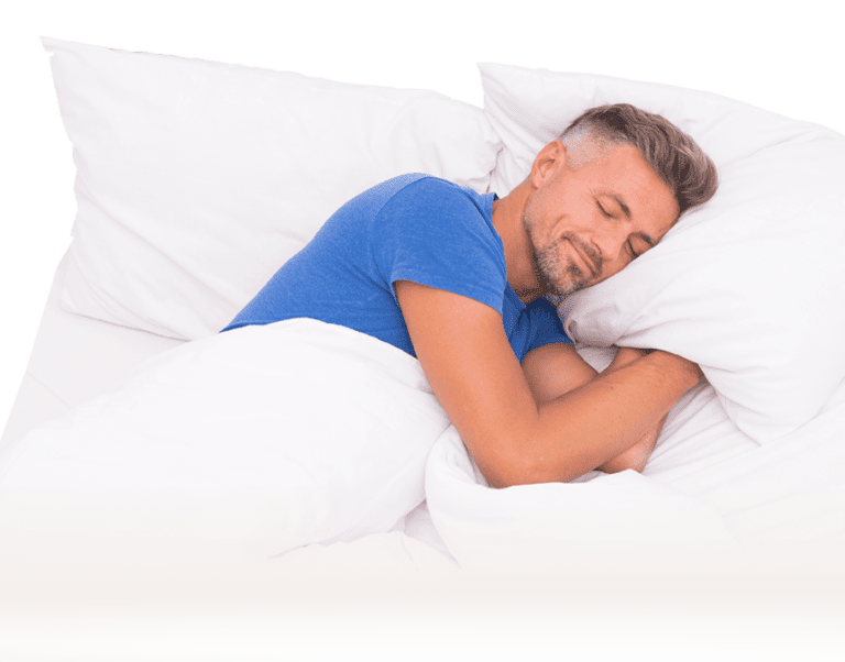 Man sleeping comfortably sleep center temecula